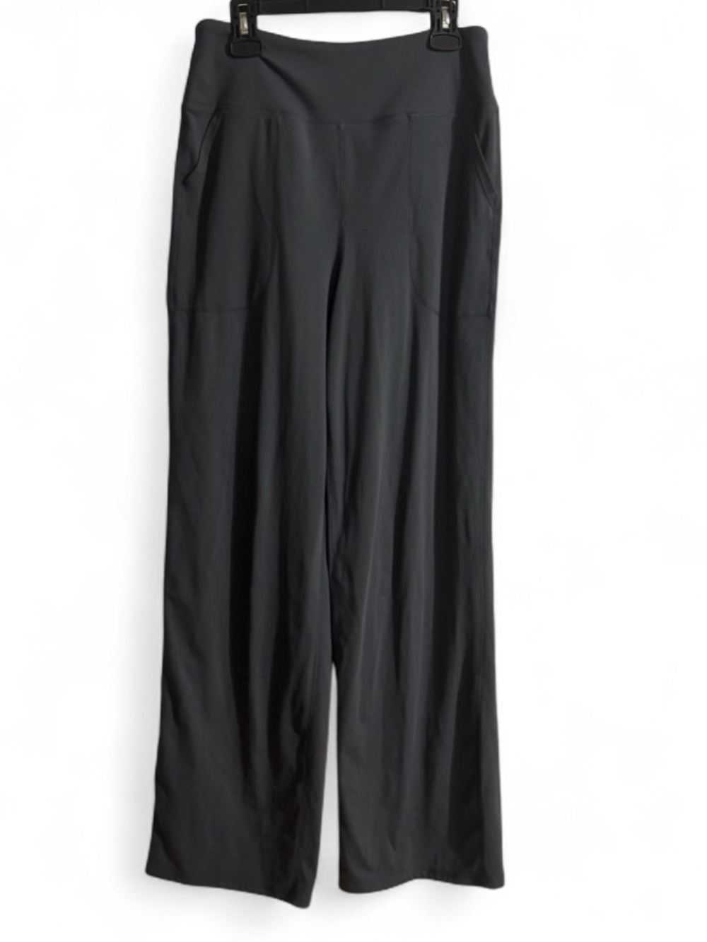 Grey Wide Leg Yoga Pants with Pockets Size S